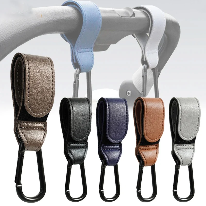 Travel Accessories Baby - خطاف عربة أطفال عصري من الجلد