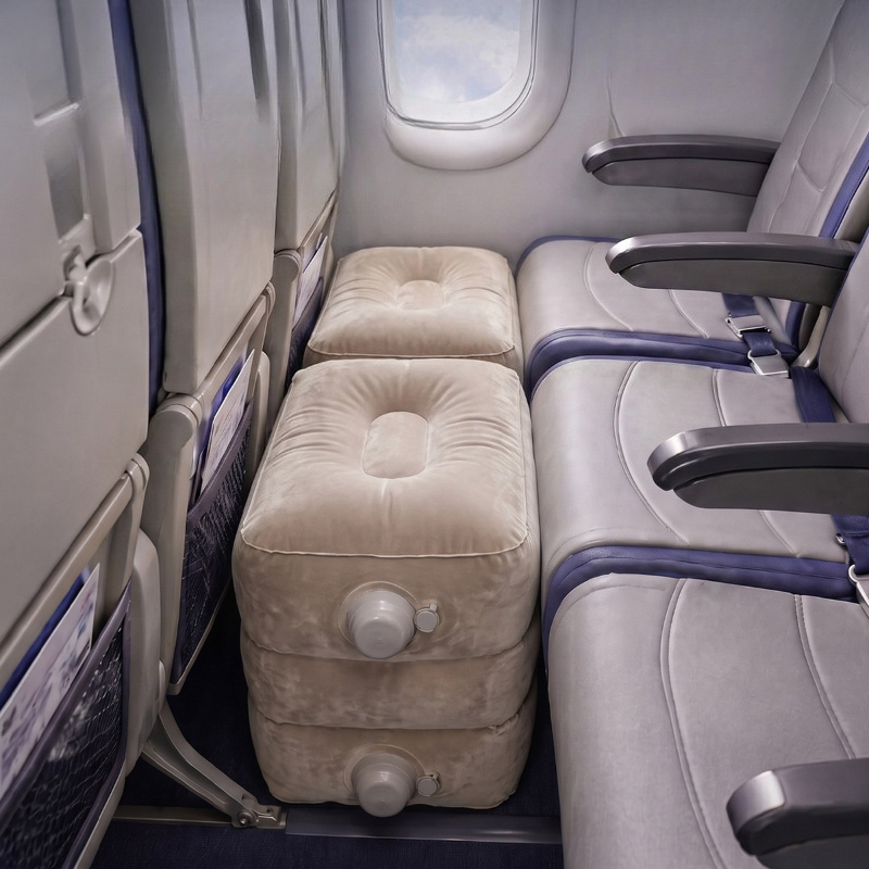 Travel Accessories Long Flight - مسند قدم قابل للنفخ للرحلات الطويلة،