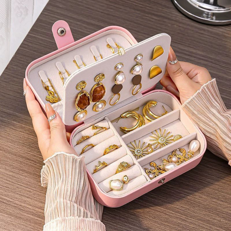 Travel Accessories Jewelry - صندوق مجوهرات صغير محمول مضاد للأكسدة