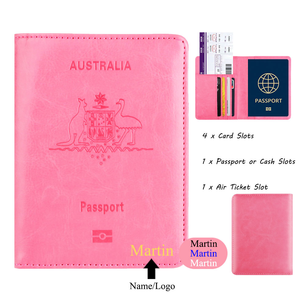 Travel Accessories Wallet - تخصيص اسم أستراليا تتفاعل حجب بو