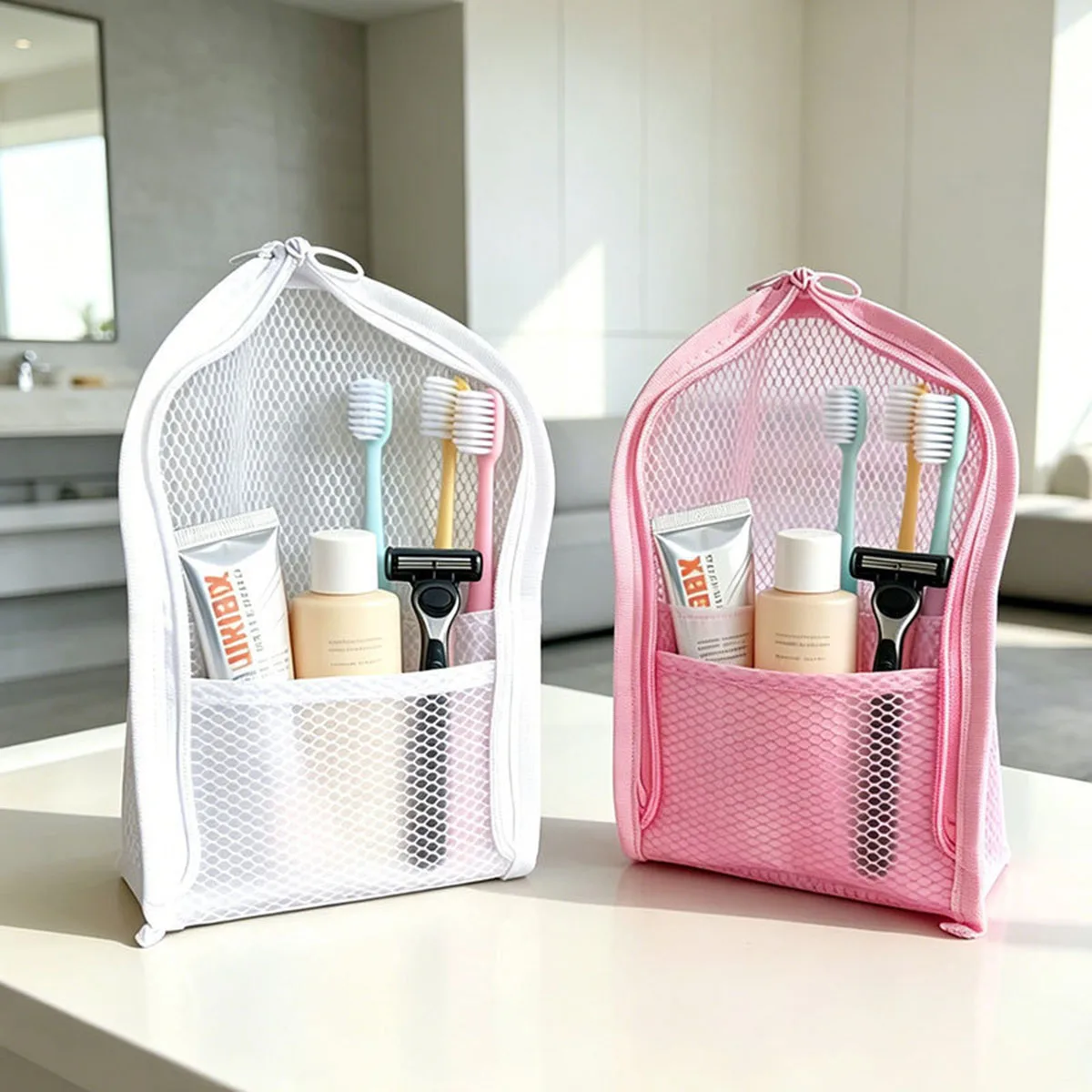 Travel Accessories Organizer Bag - حقيبة مستلزمات سفر شبكية قائمة بذاتها