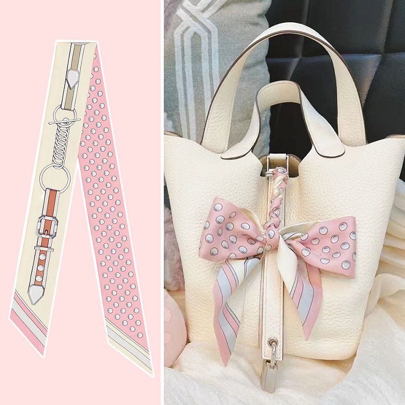 Travel Accessories Aesthetic - المرأة الصيف الوردي البولكا نقطة وشاح