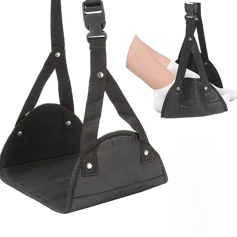 Travel Accessories Long Flight - مسند قدم للطائرة قابل للتعديل، حزام