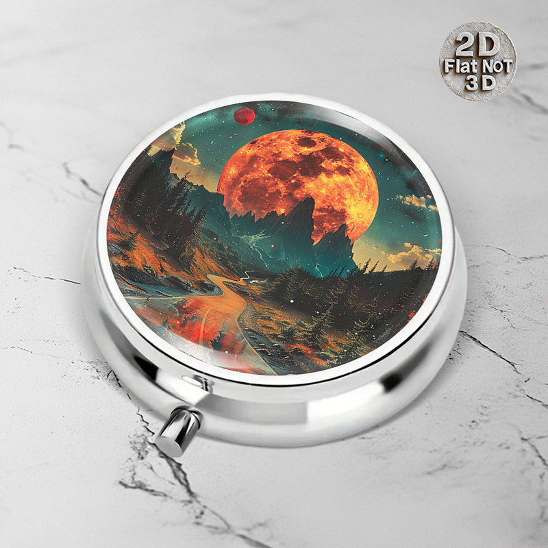 Travel Accessories As Gifts - علبة أدوية معدنية دائرية محمولة بتصميم