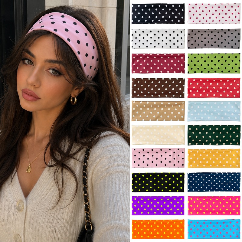 Travel Accessories Aesthetic - 2 قطعة رباط رأس مرن بنقشة