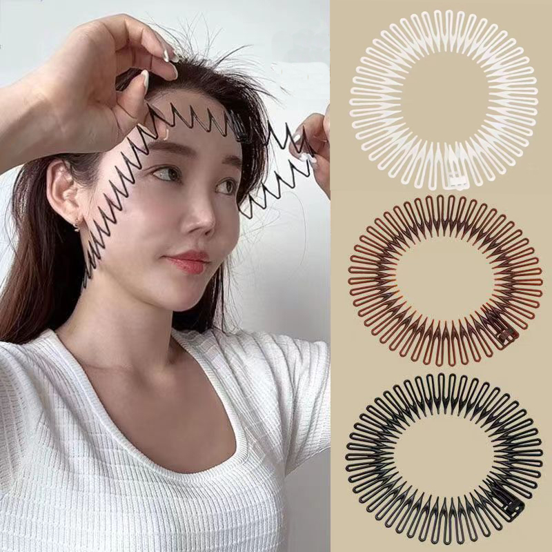 Travel Accessories Aesthetic - مشط مرن مطاطي بلاستيكي دائري بالكامل
