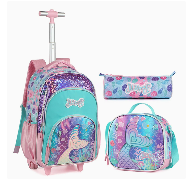 حقيبة ظهر بعجلات للبنات، حقيبة - مراجعة Luggage Cover Protector وسعره