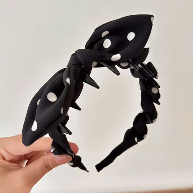 طوق شعر منقط بفيونكة للنساء، ع - مراجعة Travel Accessories Aesthetic وسعره