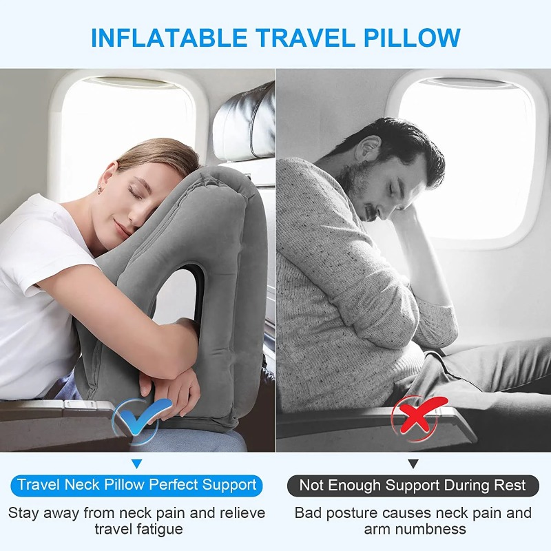 وسائد سفر قابلة للنفخ مع دعم ل - مراجعة Travel Accessories Long Flight وسعره