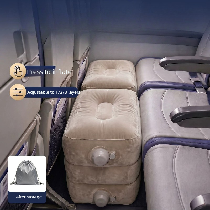 مسند قدم قابل للنفخ للرحلات ال - مراجعة Travel Accessories Long Flight وسعره