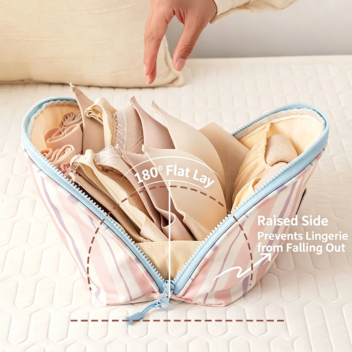 حقيبة تخزين الملابس الداخلية،  - مراجعة Travel Accessories Organizer Bag وسعره