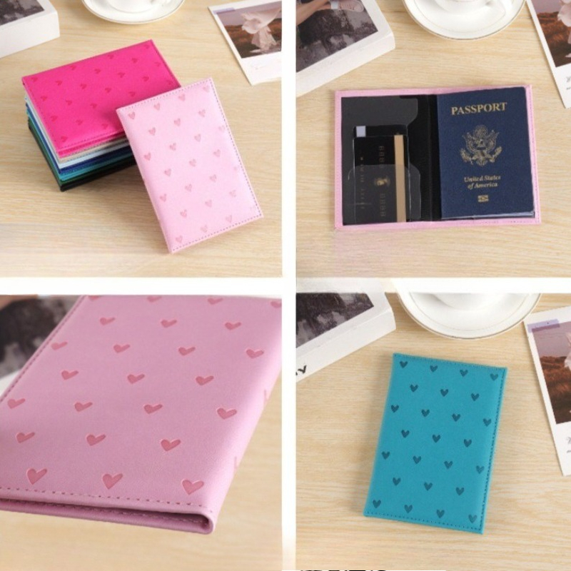 غطاء جواز سفر بطباعة قلوب لطيف - مراجعة Travel Accessories Wallet وسعره