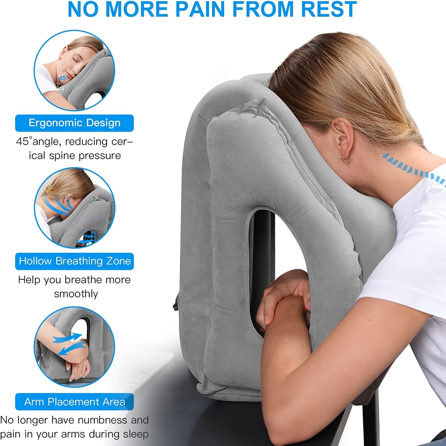 وسادة سفر قابلة للنفخ، إكسسوار - مراجعة Travel Accessories Long Flight وسعره